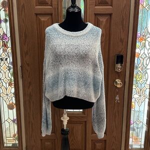 065 Wild Fable Blue Crop Top Sweater